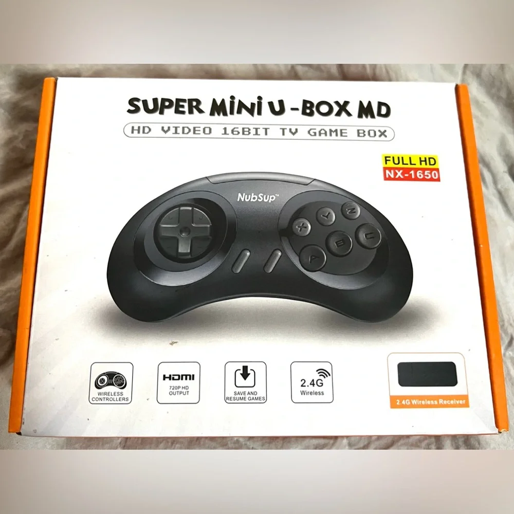 16BIT Mini HD Video Game Box. HDMI Plug & Play Console w/ 2 Wireless Controllers